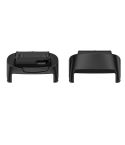 For Fitbit Inspire 3 1 Pair Stainless Steel Metal Watch Band Connector(Black)