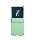 For Motorola Razr 40 Ultra Solid Color Leather Texture Three-stage Phone Case(Green)