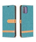 For Nokia G42/G310 Color Matching Denim Texture Horizontal Flip Leather Case(Green)