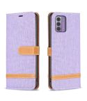 For Nokia G42/G310 Color Matching Denim Texture Horizontal Flip Leather Case(Purple)