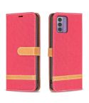 For Nokia G42/G310 Color Matching Denim Texture Horizontal Flip Leather Case(Red)