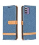For Nokia G42/G310 Color Matching Denim Texture Horizontal Flip Leather Case(Dark Blue)
