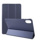 For Honor Pad X9 / X8 Pro Solid Color 3-folding Leather Tablet Case(Dark Blue)