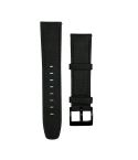 22mm Universal Retro Texture Leather Watch Band(Black)