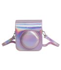 For FUJIFILM instax mini 12 Laser Full Body Leather Case Camera Bag with Strap(Pink)