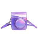 For FUJIFILM instax mini 12 Laser Full Body Leather Case Camera Bag with Strap(Purple)