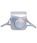 For FUJIFILM instax mini 12 Laser Full Body Leather Case Camera Bag with Strap(Silver)