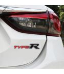 Car TYPE-R Personalized Aluminum Alloy Decorative Stickers, Size:15x3x0.4cm(Red Black)