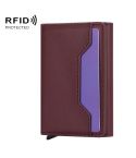 Anti Theft Brush Card Bag, Size:10x6x3cm(Wine Red)