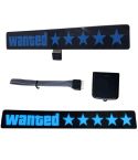 EL Luminous Car Stickers Cold Light Car Stickers Car Luminous Pattern Decoration(Wanted Blue)