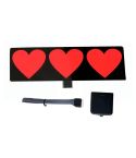 EL Luminous Car Stickers Cold Light Car Stickers Car Luminous Pattern Decoration(Three hearts)