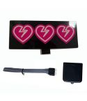 EL Luminous Car Stickers Cold Light Car Stickers Car Luminous Pattern Decoration(Heartbeat)