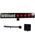EL Luminous Car Stickers Cold Light Car Stickers Car Luminous Pattern Decoration(Wanted White Red)