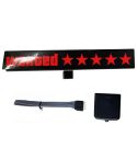 EL Luminous Car Stickers Cold Light Car Stickers Car Luminous Pattern Decoration(Wanted Red)