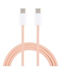 1m USB-C / Type-C to Type-C Macaron Braided Charging Cable(Pink)
