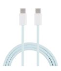 1m USB-C / Type-C to Type-C Macaron Braided Charging Cable(Blue)