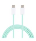 1m USB-C / Type-C to Type-C Macaron Braided Charging Cable(Green)