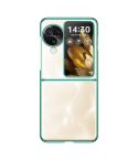 For OPPO Find N3 Flip Full Coverage Electroplate PC Transparent Phone Case(Green)