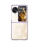 For OPPO Find N3 Flip Full Coverage Electroplate PC Transparent Phone Case(Purple)