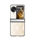 For OPPO Find N3 Flip Three-stage Nano Electroplated PC Transparent Phone Case(Black)