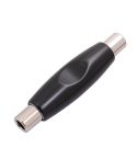 TC302 6.35mm Female to Female Guitar TRS Stereo Audio Cable Adapter(Black)