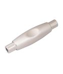 TC302 6.35mm Female to Female Guitar TRS Stereo Audio Cable Adapter(Silver)