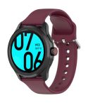 24mm Universal Small Waist Silicone Watch Band(Wine Red)