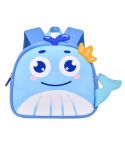 Children Cute Cartoon Anti-Lost Kindergarten School Bag(Blue Whale Medium)
