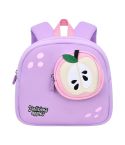 Children Cute Cartoon Anti-Lost Kindergarten School Bag(Purple Apple Medium)