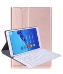 A0T8 For Huawei MatePad T8 8 inch ABS Ultra-thin Detachable Bluetooth Keyboard Voltage PU Leather Tablet Case with Bracket(Rose Gold)