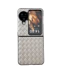 For OPPO Find N3 Flip Woven Texture Shockproof Phone Case(Grey)