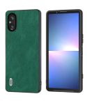 For Sony Xperia 5 V ABEEL PU Leather Black Edge Phone Case(Green)