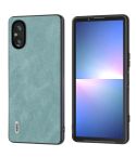 For Sony Xperia 5 V ABEEL PU Leather Black Edge Phone Case(Light Blue)