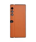 For Honor V Purse Morandi Solid Color Leather Texture Phone Case(Orange)