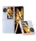 For OPPO Find N3 Flip Nano Electroplating Ecological Leather Phone Case(Blue)
