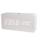 LT-1035 LED Display Digital APP Smart Alarm Clock(White Light White Wood)