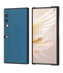 For Honor V Purse Genuine Leather Litchi Texture Phone Case(Blue)
