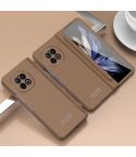 For vivo X Fold2 Extraordinary Series Hinged Folding Full Coverage Phone Case with Pen Slot & Stylus(Coffee)