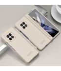 For vivo X Fold2 Extraordinary Series Hinged Folding Full Coverage Phone Case with Pen Slot & Stylus(White)