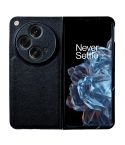 For OPPO Find N3 / OnePlus Open Litchi Texture PU + PC Shockproof Phone Case(Black)