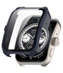For OPPO Watch 4 Pro PC + Tempered Film Integrated Watch Protective Case(Ink Blue)