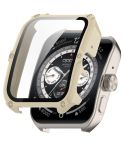 For OPPO Watch 4 Pro PC + Tempered Film Integrated Watch Protective Case(Ivory White)