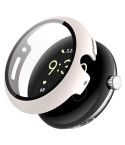 For Google Pixel Watch 2 PC + Tempered Film Integrated Watch Protective Case(White)