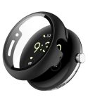 For Google Pixel Watch 2 PC + Tempered Film Integrated Watch Protective Case(Black)