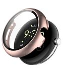 For Google Pixel Watch 2 PC + Tempered Film Integrated Watch Protective Case(Rose Gold)