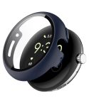 For Google Pixel Watch 2 PC + Tempered Film Integrated Watch Protective Case(Midnight Blue)