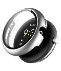 For Google Pixel Watch 2 PC + Tempered Film Integrated Watch Protective Case(Silver)