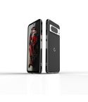 For Google Pixel 8 Pro Aurora Series Metal Frame Phone Case(Black Silver)