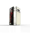 For Google Pixel 8 Pro Aurora Series Metal Frame Phone Case(Gold Silver)