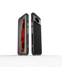 For Google Pixel 8 Aurora Series Metal Frame Phone Case(Black Silver)